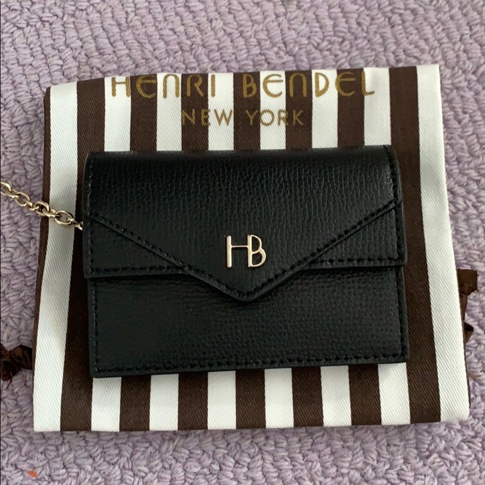 Black henri bendel mini wallet